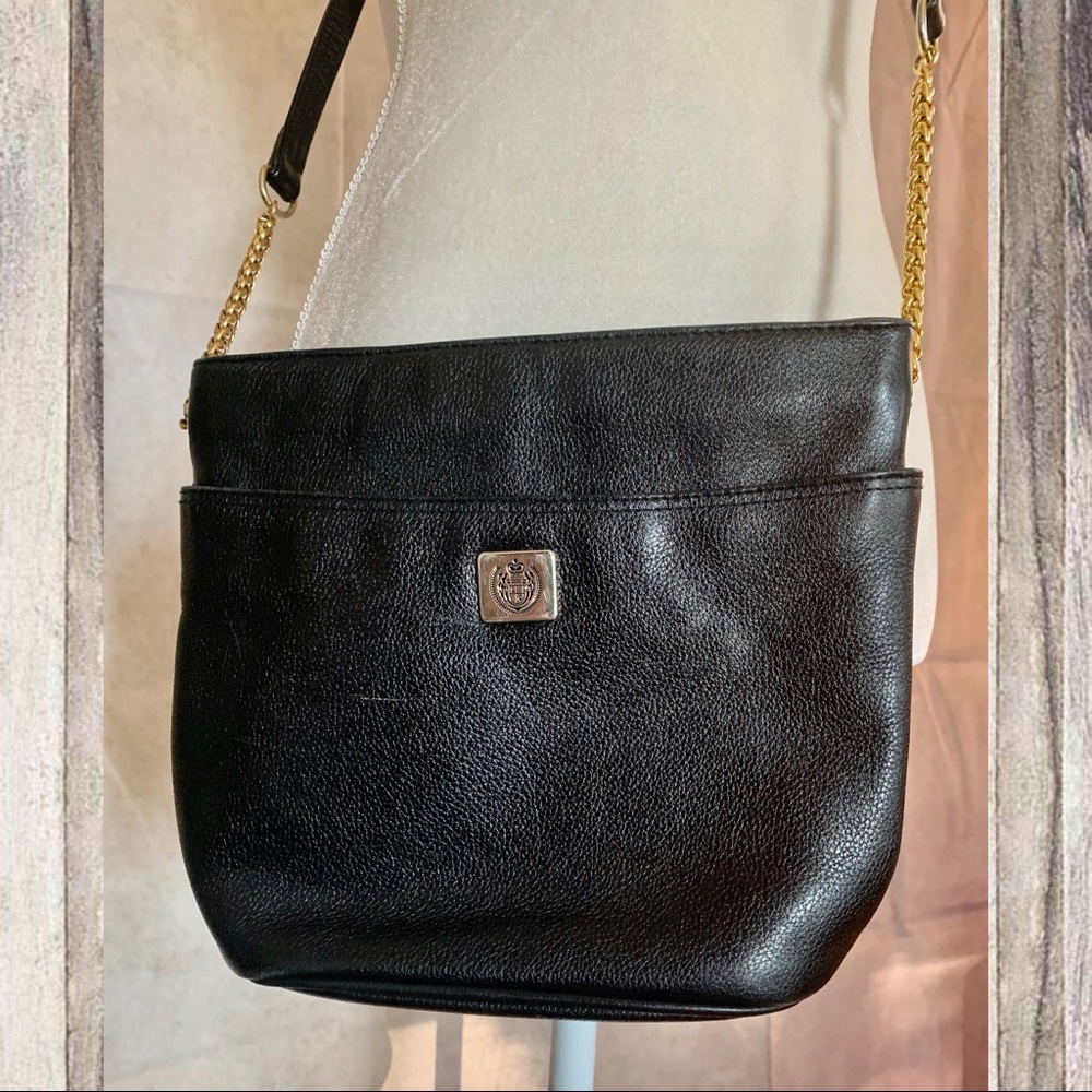 Liz Claiborne Black leather cross shoulder bag